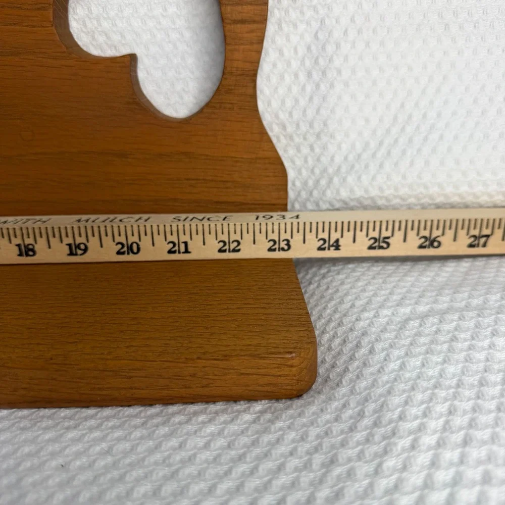 Vintage Wood Wall Shelf Heart Cutouts Scalloped Country Plate Groove 22.5 Inch